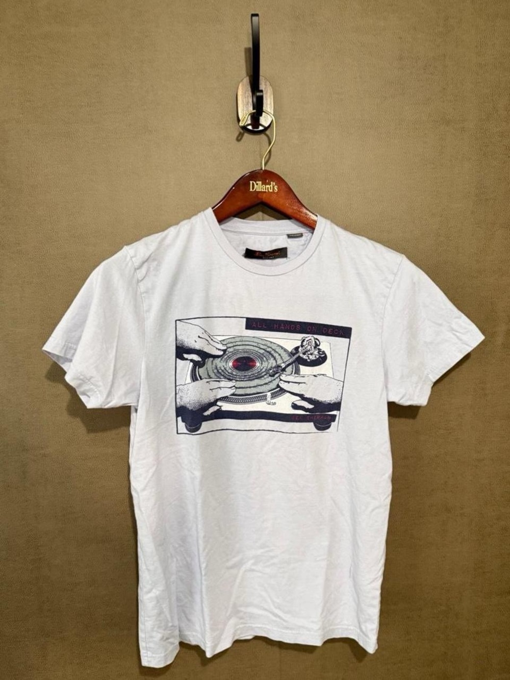 Graphic White Men’s Crew Neck T-Shirt